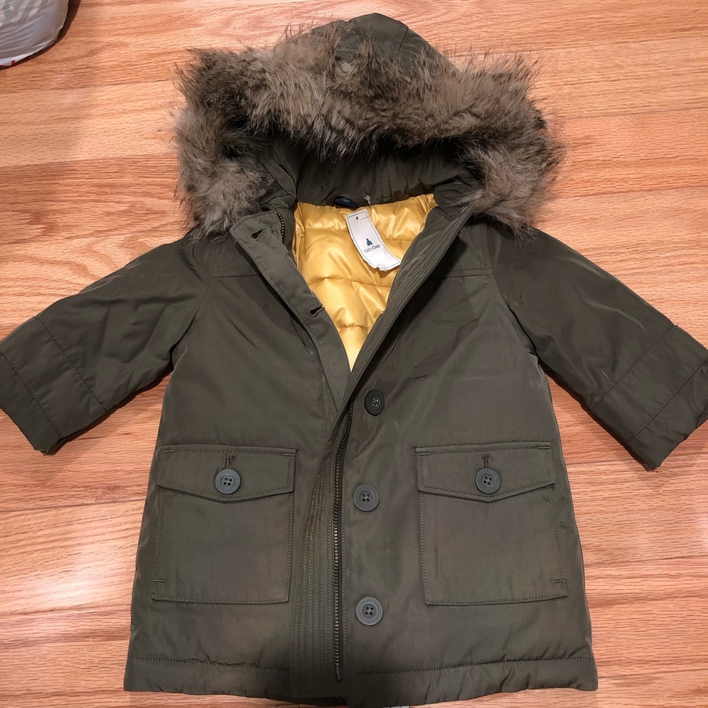 New Gap green winter jacket 12-18 months